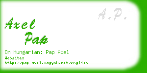 axel pap business card